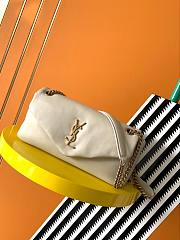 Saint Laurent Calypso shoulder bag in white leather 26×14×7cm. - 1