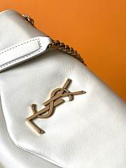 Saint Laurent Calypso shoulder bag in white leather 26×14×7cm. - 4