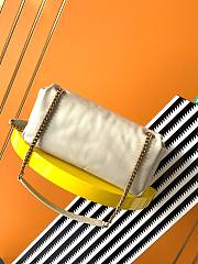 Saint Laurent Calypso shoulder bag in white leather 26×14×7cm. - 3