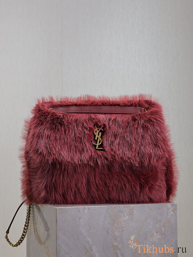 Saint Laurent Niki Large shoulder bag in bordeaux feathers 32×23×9cm - 1