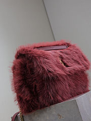Saint Laurent Niki Large shoulder bag in bordeaux feathers 32×23×9cm - 6