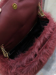 Saint Laurent Niki Large shoulder bag in bordeaux feathers 32×23×9cm - 5
