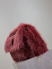 Saint Laurent Niki Large shoulder bag in bordeaux feathers 32×23×9cm - 4