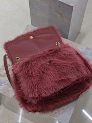 Saint Laurent Niki Large shoulder bag in bordeaux feathers 32×23×9cm - 3
