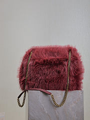 Saint Laurent Niki Large shoulder bag in bordeaux feathers 32×23×9cm - 2