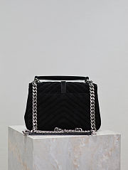 Saint Laurent Suede Fringe College Shoulder Bag 24x17x6cm - 4