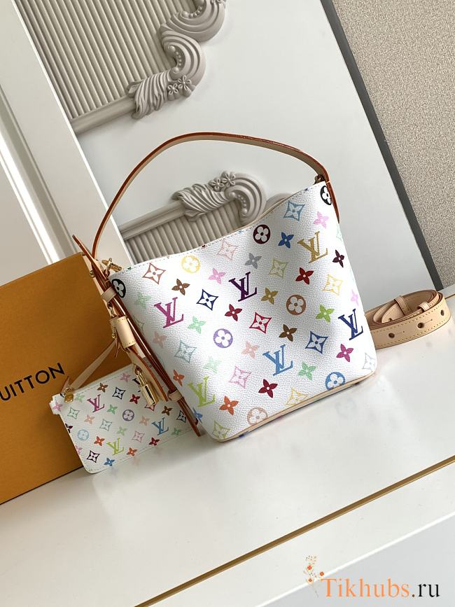 Louis Vuitton x Takashi Murakami All In BB handbag in white multicolour monogram 16x18x12 cm - 1