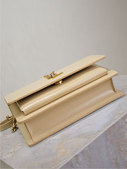 Saint Laurent Sunset Medium shoulder bag in beige smooth calfskin leather 19x14x5.5cm - 4