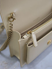 Saint Laurent Sunset Medium shoulder bag in beige smooth calfskin leather 19x14x5.5cm - 2