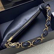Saint Laurent Amalia hobo bag in black lambskin 19x13x10cm - 3