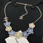 Chanel necklace with gemstone flower embellishments - 2