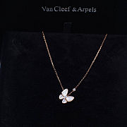 Van Cleef & Arpels necklace with a white butterfly pendant - 1