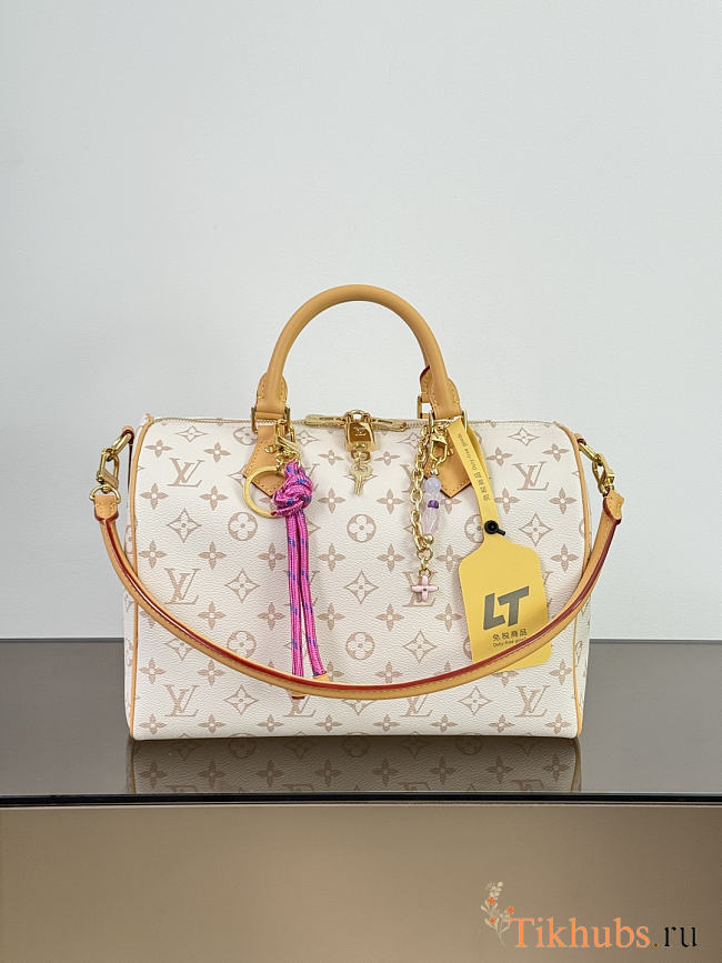 Louis Vuitton Monogram Dune Lucky Speedy Soft 30 bag in pink 30x21x17cm - 1