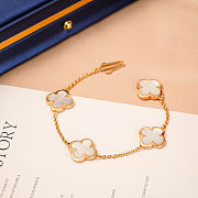 Van Cleef & Arpels 18K yellow gold mother-of-pearl 4-motif Pure Alhambra bracelet - 4