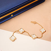 Van Cleef & Arpels 18K yellow gold mother-of-pearl 4-motif Pure Alhambra bracelet - 5