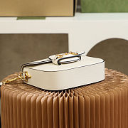 Gucci Horsebit 1955 mini shoulder bag in white leather 20.6*14.4*5.1cm - 3