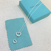 Tiffany & Co. Elsa Peretti Open Heart lariat necklace in sterling silver.  - 3