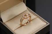 Bvlgari Bvlgari 18k rose gold ring set with pavé diamonds - 1