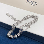 Fred bracelet with silver-plated clasp engraved with a pattern - 5