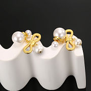 Dior Tribales earrings in champagne-finish metal - 5