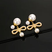 Dior Tribales earrings in champagne-finish metal - 4
