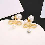 Dior Tribales earrings in champagne-finish metal - 3