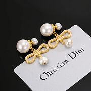 Dior Tribales earrings in champagne-finish metal - 2