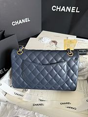 Chanel Classic Flap bag in navy blue lambskin with gold hardware 25 cm - 6