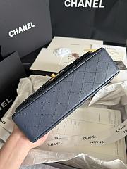 Chanel Classic Flap bag in navy blue lambskin with gold hardware 25 cm - 4
