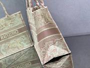 Christian Dior Medium Book Tote in ecru and pink Toile 36 cm - 2