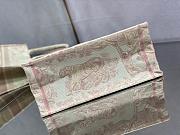 Christian Dior Medium Book Tote in ecru and pink Toile 36 cm - 4
