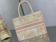 Christian Dior Medium Book Tote in ecru and pink Toile 36 cm - 5