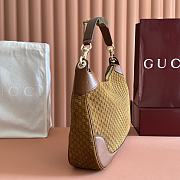 Gucci B medium shoulder bag in brown GG suede bag 40x25x9 cm - 4