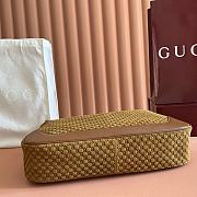 Gucci B medium shoulder bag in brown GG suede bag 40x25x9 cm - 2