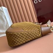 Gucci B medium shoulder bag in brown GG suede bag 40x25x9 cm - 3