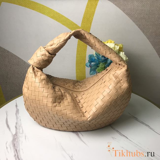 Bottega Veneta Jodie bag in beige intrecciato-woven lambskin leather 40x48x16 cm - 1