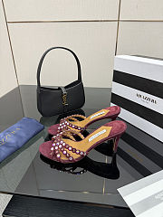 Aquazzura Tequila sandals in burgundy heel 7.5 cm - 1