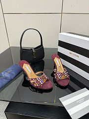 Aquazzura Tequila sandals in burgundy heel 7.5 cm - 6