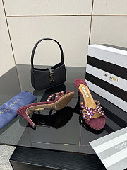 Aquazzura Tequila sandals in burgundy heel 7.5 cm - 2