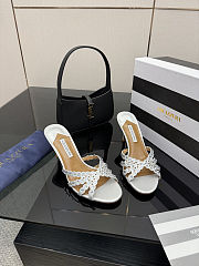 Aquazzura Tequila sandals in white heel 7.5 cm - 4