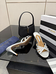 Aquazzura Tequila sandals in white heel 7.5 cm - 3