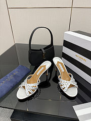 Aquazzura Tequila sandals in white heel 7.5 cm - 2