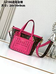 Louis Vuitton LV Neverfull Bandoulière Inside Out BB women's bag in pink color M12106 24x14x9 cm - 1