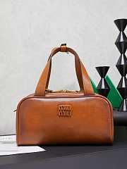 Miu Miu Logo Top-handle Bag in Aged Calfskin 28X15X13 cm - 1