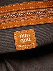 Miu Miu Logo Top-handle Bag in Aged Calfskin 28X15X13 cm - 2