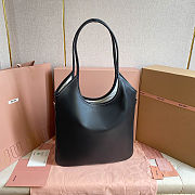 Miu Miu Ivy leather bag in black calf leather 35X40Cm - 2
