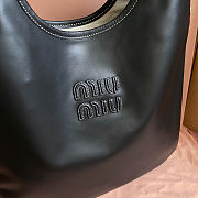 Miu Miu Ivy leather bag in black calf leather 35X40Cm - 4