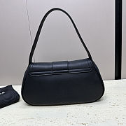 Celine Medium Polly Bag in black supple calfskin leather 13x7x4 cm - 5