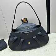 Celine Medium Polly Bag in black supple calfskin leather 13x7x4 cm - 4