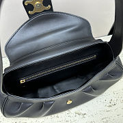 Celine Medium Polly Bag in black supple calfskin leather 13x7x4 cm - 2